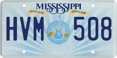 MS license plate HVM508