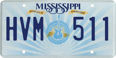 MS license plate HVM511