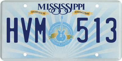 MS license plate HVM513