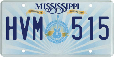 MS license plate HVM515