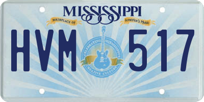 MS license plate HVM517