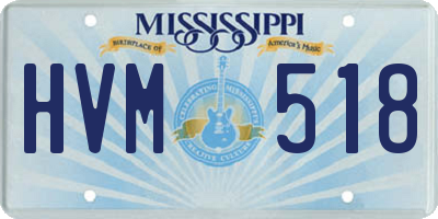 MS license plate HVM518