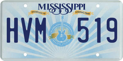 MS license plate HVM519