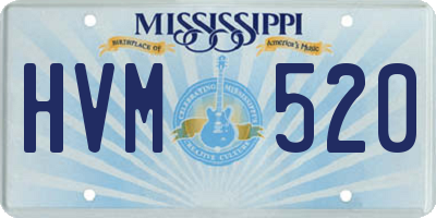 MS license plate HVM520
