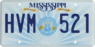 MS license plate HVM521
