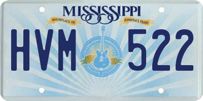 MS license plate HVM522