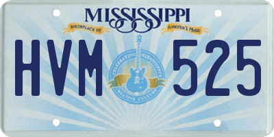 MS license plate HVM525