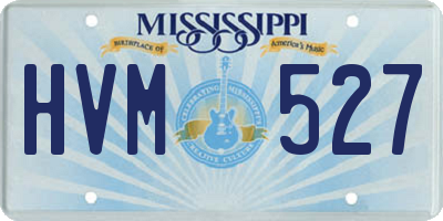 MS license plate HVM527