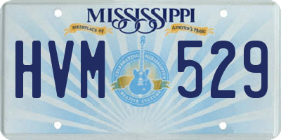 MS license plate HVM529