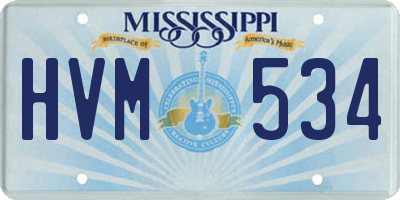 MS license plate HVM534