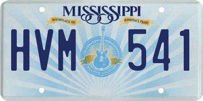 MS license plate HVM541
