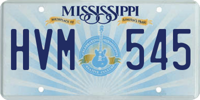 MS license plate HVM545