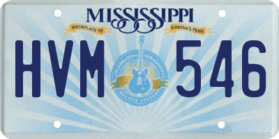 MS license plate HVM546