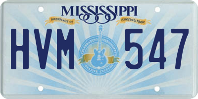 MS license plate HVM547