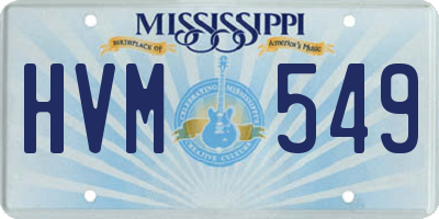 MS license plate HVM549