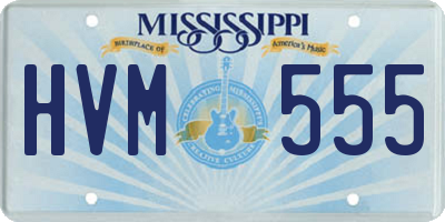 MS license plate HVM555