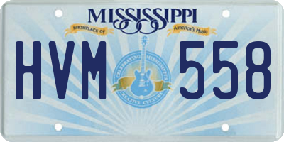 MS license plate HVM558