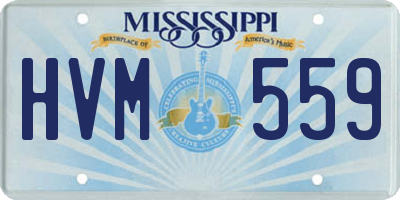 MS license plate HVM559