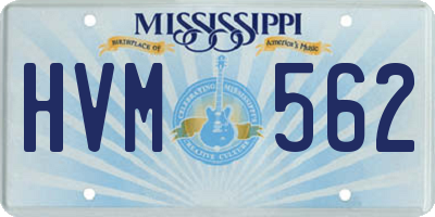 MS license plate HVM562
