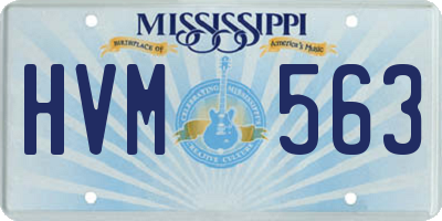 MS license plate HVM563