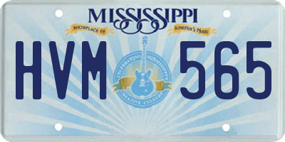 MS license plate HVM565