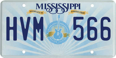 MS license plate HVM566