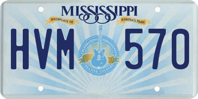MS license plate HVM570