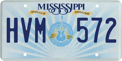 MS license plate HVM572