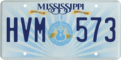 MS license plate HVM573