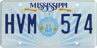 MS license plate HVM574