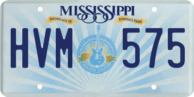 MS license plate HVM575