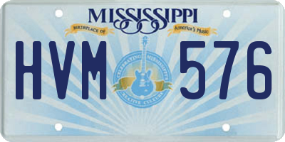 MS license plate HVM576