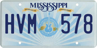 MS license plate HVM578