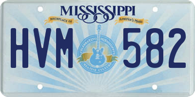 MS license plate HVM582