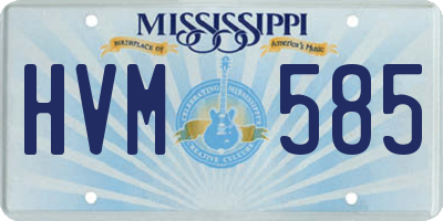 MS license plate HVM585