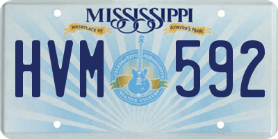 MS license plate HVM592