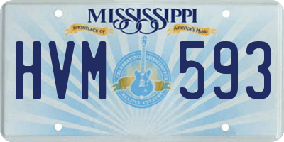 MS license plate HVM593