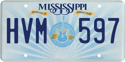 MS license plate HVM597