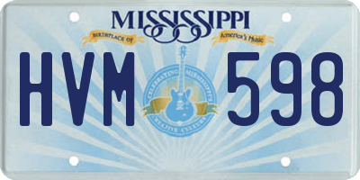 MS license plate HVM598