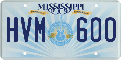 MS license plate HVM600