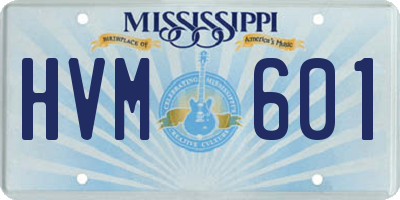 MS license plate HVM601