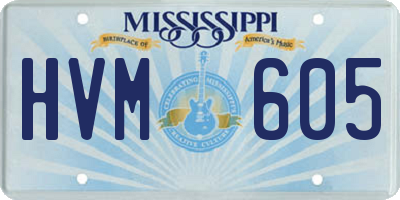 MS license plate HVM605