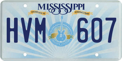 MS license plate HVM607