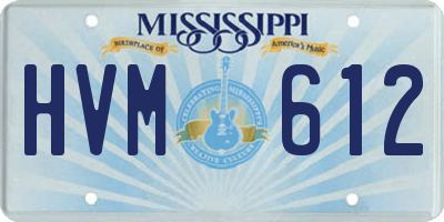 MS license plate HVM612