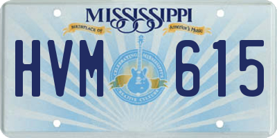 MS license plate HVM615