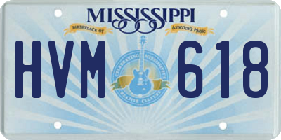 MS license plate HVM618