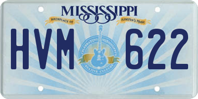 MS license plate HVM622