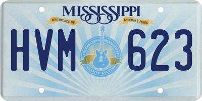 MS license plate HVM623