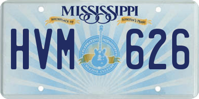 MS license plate HVM626