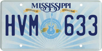 MS license plate HVM633